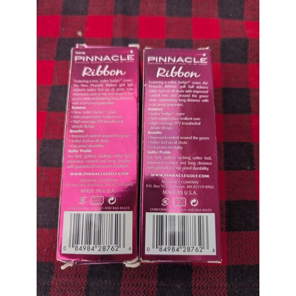 Lot of 9 Pinnacle Ribbon/Gold Ribbon Golf Balls Susan Komen Breast White & Pink - Picture 15 of 16